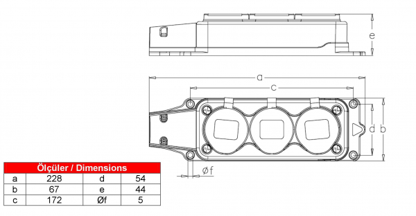 Schutzkontakt 3-Fach Steckdosenleiste IP44 in Gelb
